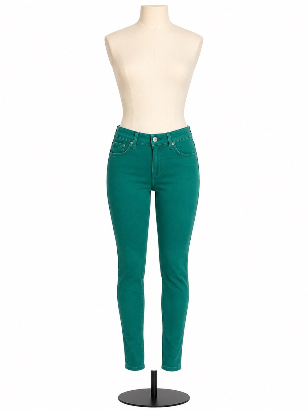 rag & bone Women's Skinny Jeans in Teal Green